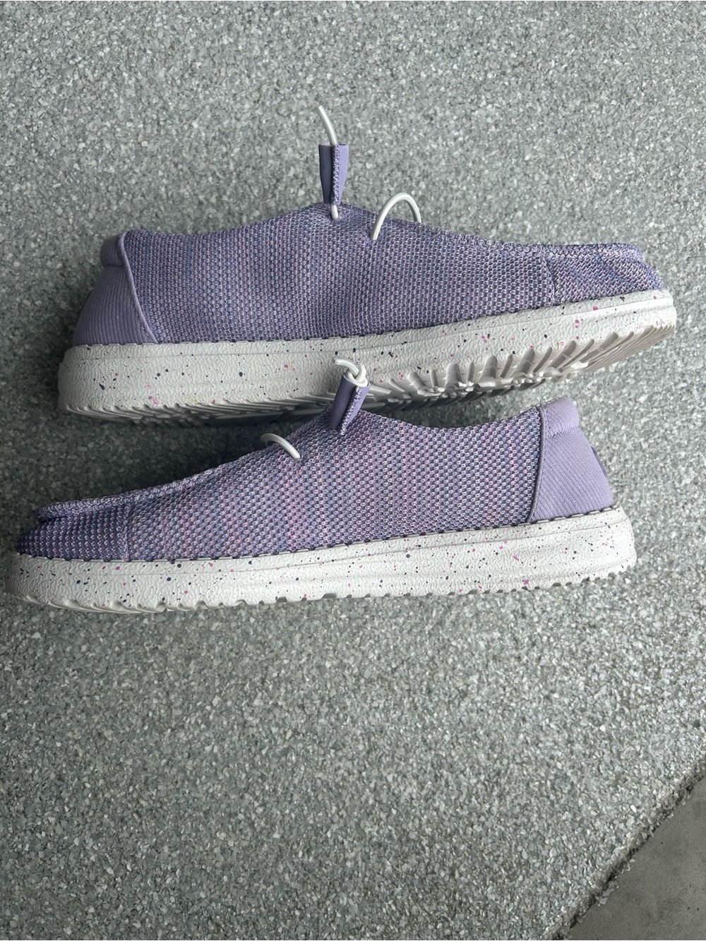 Hey Dude Women’s Purple Wendy Stretch Sox Lavender Knit Slip-On Sneakers Size W9 - Picture 2 of 7